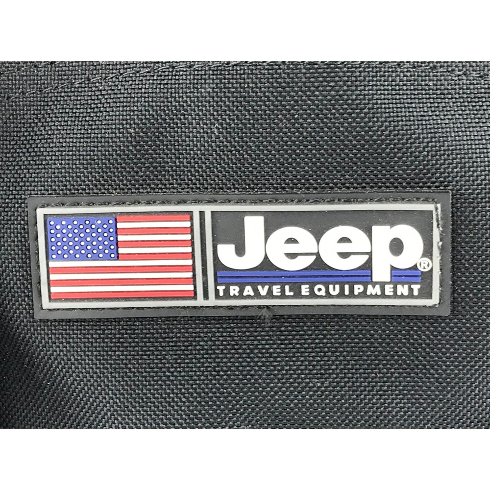 Jeep Travel Equipment Black Backpack Bag US Flag Patch Outdoor Adventure - Picture 2 of 15